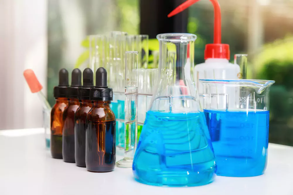 Product application: Industrial chemical solution in use