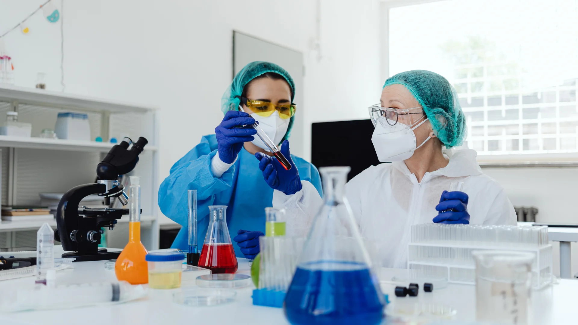 Product application: Industrial chemical solution in use